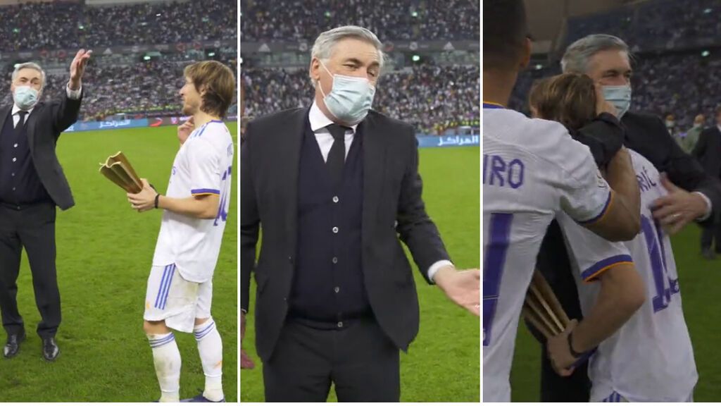 Carlo Ancelotti vacila a Luka Modric tras llevarse el MVP de la final: "Has fallado un pase allí"