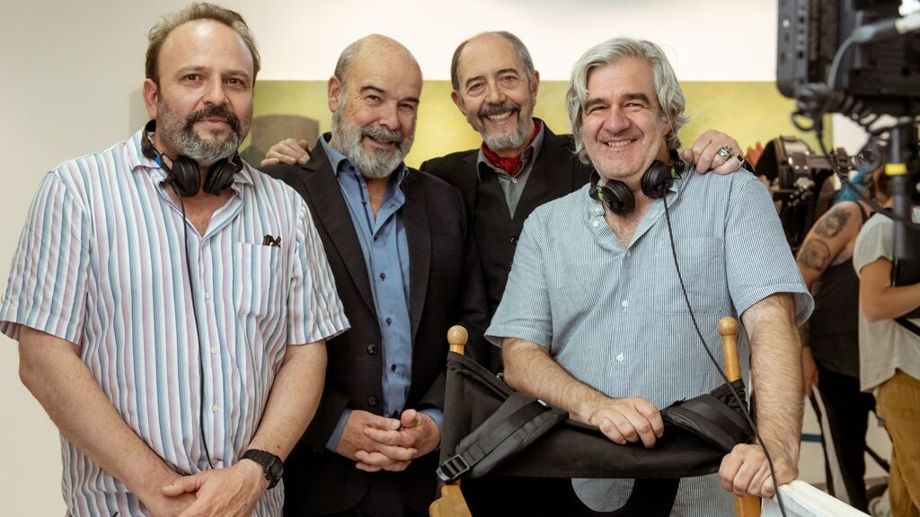 Juan Cabestany y Álvaro Fernández Armero, con Antonio Resines y Miguel Rellán