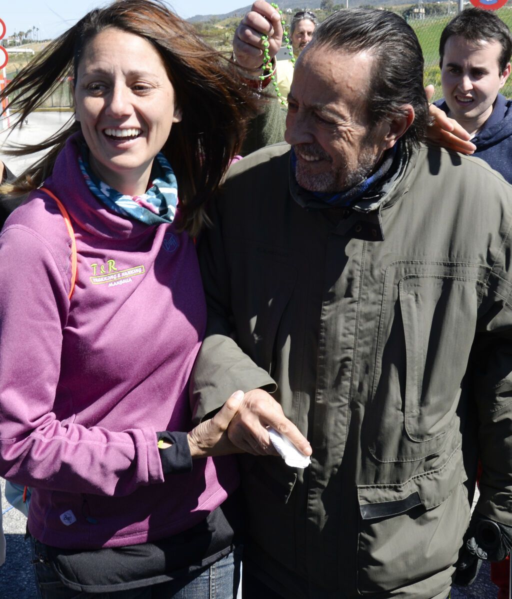 Julián Muñoz con su hija Elia (abril de 2016)