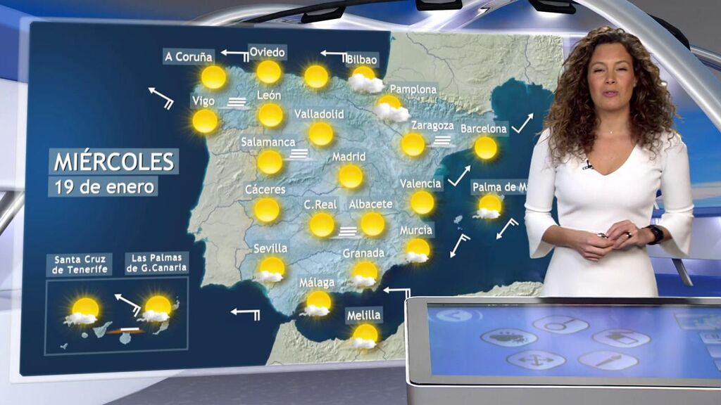El frío y las heladas cobran protagonismo el miércoles: el tiempo en España para el 19 de enero