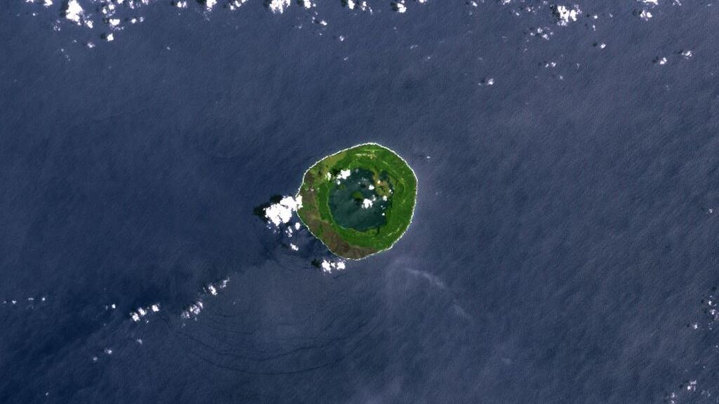 La recreación en 3D del volcán gigante bajo la isla de Tonga