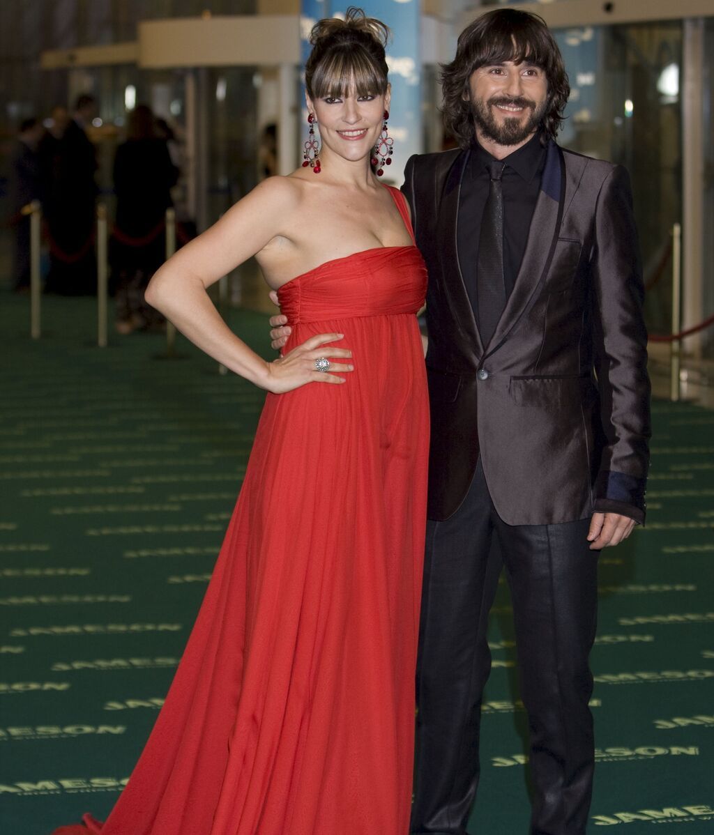Santi Millán junto a su mujer, Rosa Olucha, en los Premios Goya