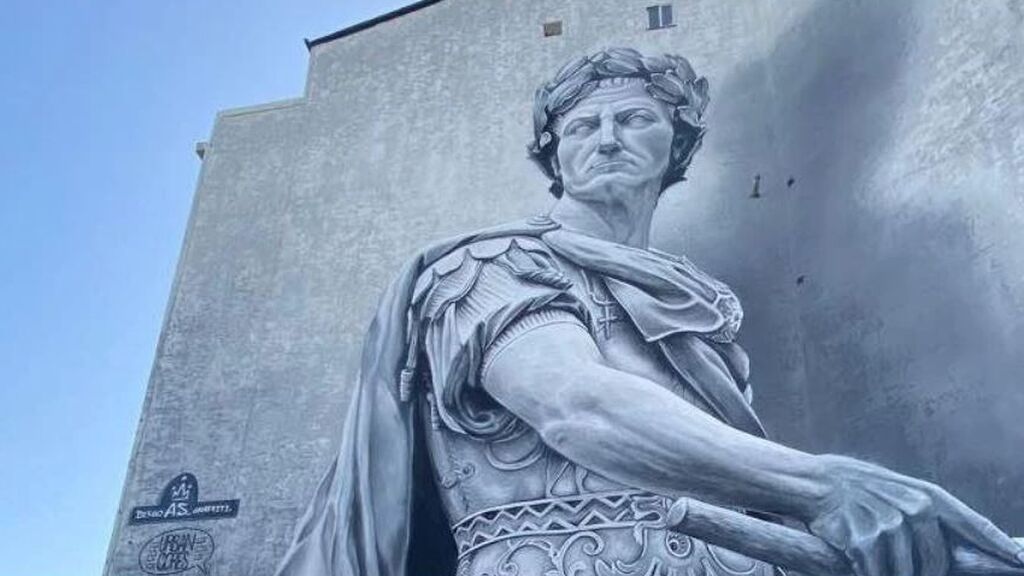 El Julio César, del grafitero Diego As aspira al  mejor mural del mundo