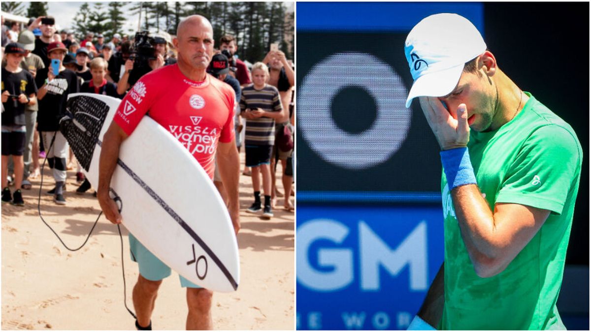 Kelly Slater, tras los pasos de Djokovic: Australia le advierte que no puede surfear sin estar vacunado del Covid Kelly Slater, tras los pasos de Djokovic: Australia le advierte que no puede surfear sin estar vacunado del Covid