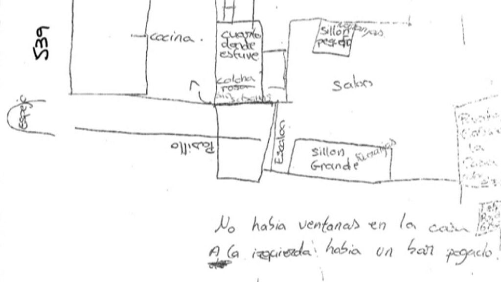 Una de las menores prostituidas en Madrid escapó y dibujó un plano del lugar donde estuvo encerrada