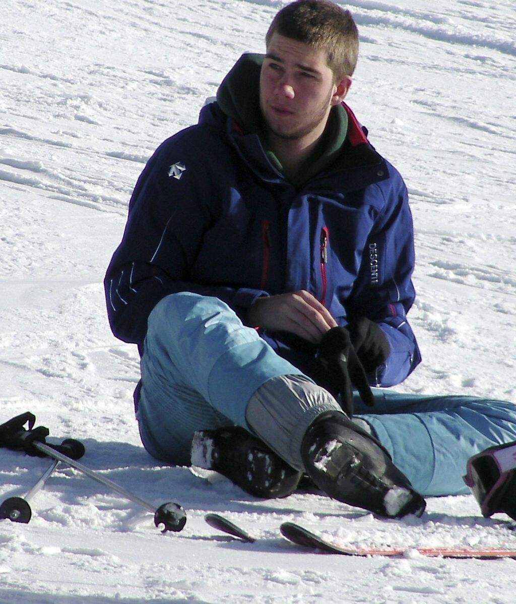 Juan Valentín, practicando esquí