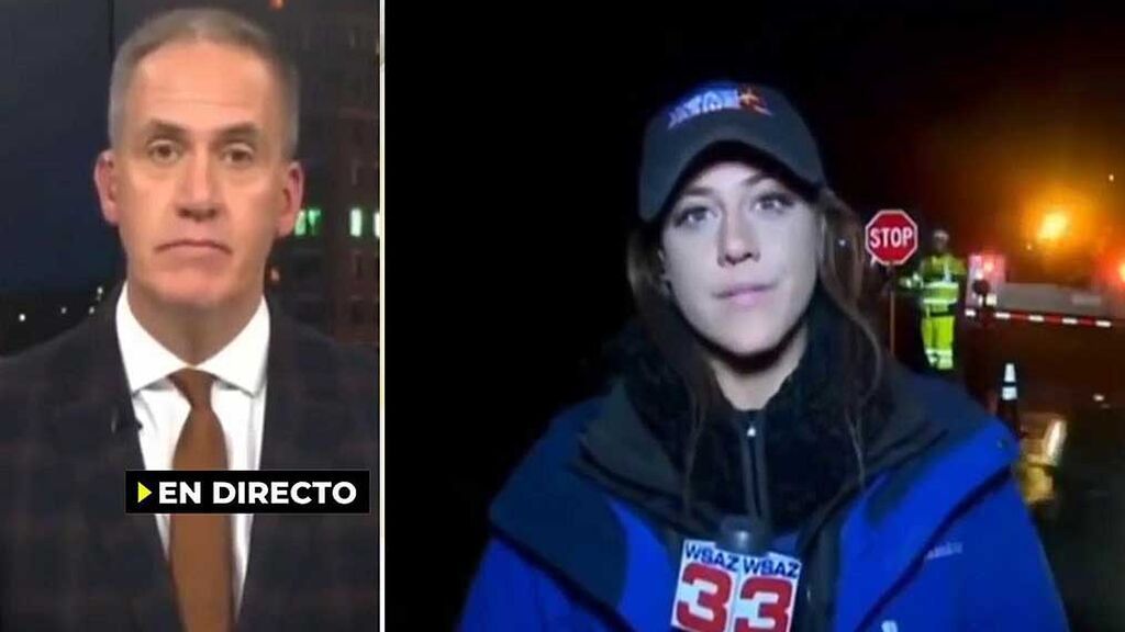 Atropellan a una reportera en directo y el presentador ni se inmuta