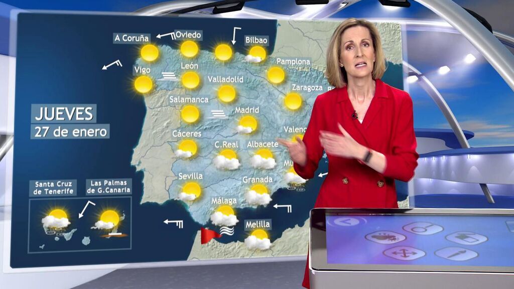 Las temperaturas subirán ligeramente este jueves: el tiempo en España para el 27 de enero