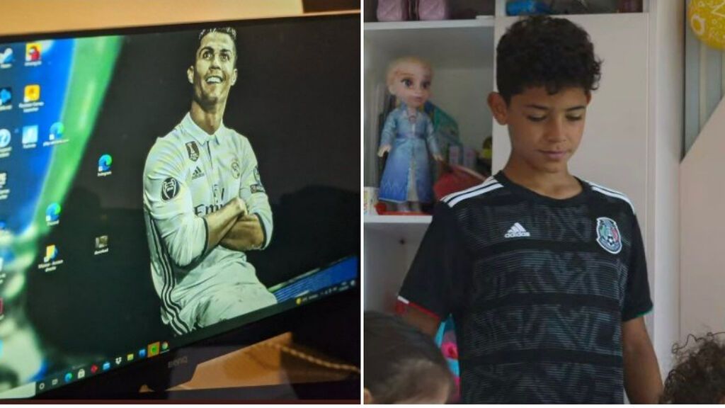 El Cristiano JR más desconocido: tiene novia, a su padre de fondo de escritorio y colecciona camisetas de fútbol