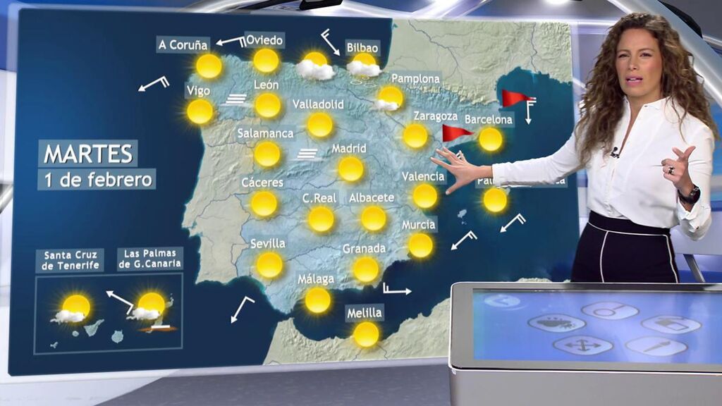 Fuerte viento y oleaje adverso en España: el tiempo que hará el martes, 1 de febrero