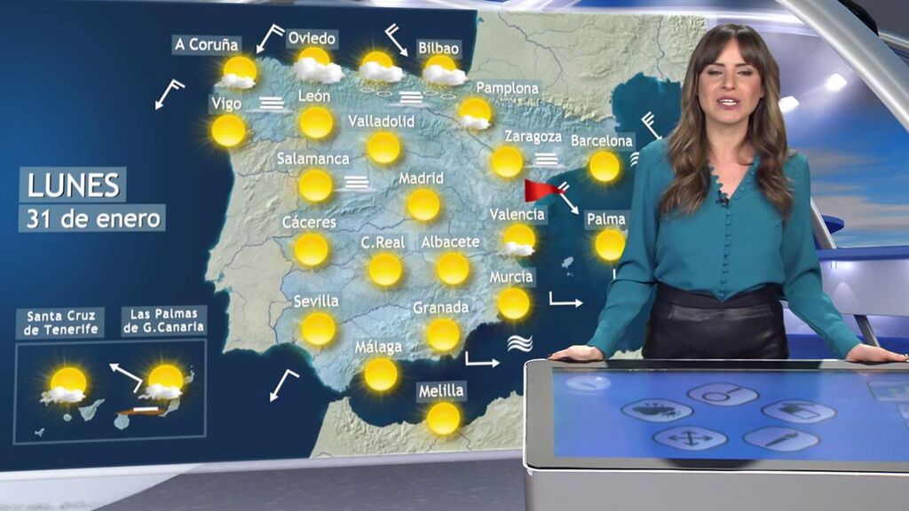 El tiempo para el lunes: los vientos del norte regarán el norte de España y harán caer las temperaturas