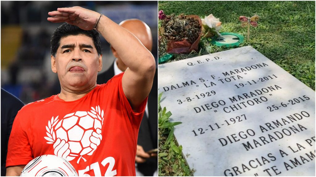 Denuncian el abandono de la tumba de Maradona: “Había tres ramitos de flores secas”