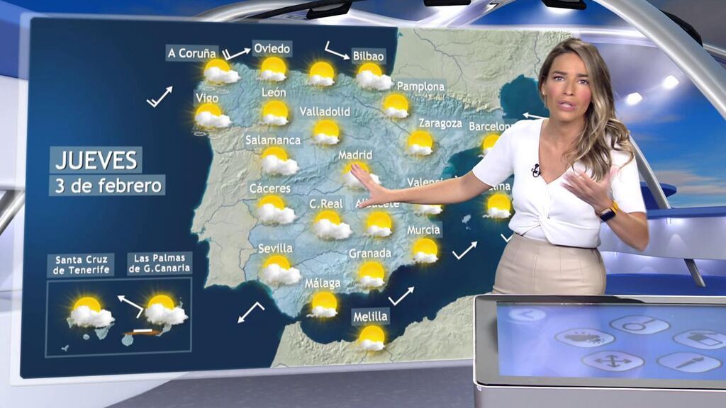 Temperaturas más altas de lo habitual en gran parte de España para el jueves, 3 de febrero