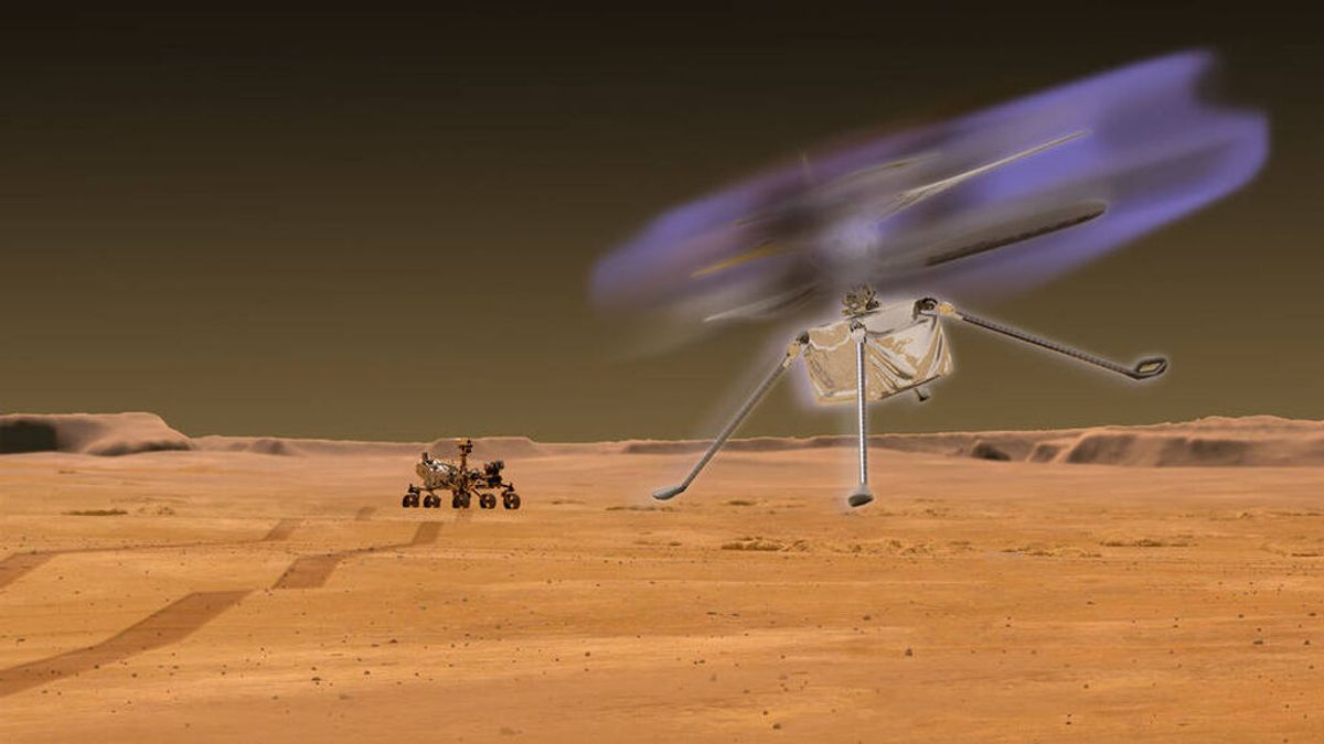 Los helicópteros que vuelan en Marte pueden brillar por la noche por un proceso natural