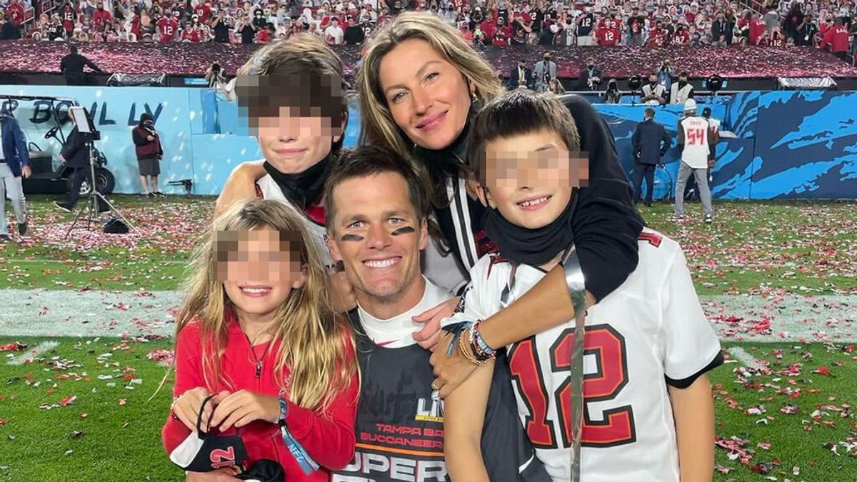 Tom Brady se retira para pasar más tiempo con su familia: su mujer Gisele Bündchen y sus tres hijos