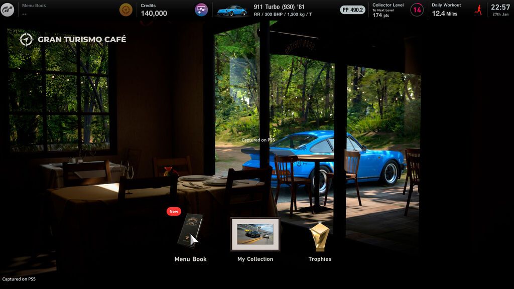 La cafetería de Gran Turismo 7