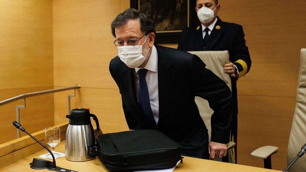 Mariano Rajoy durante su comparecencia en el Congreso por la operación Kitchen