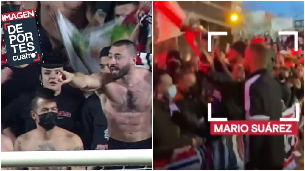 Los jugadores del Rayo Vallecano agradecieron el apoyo de los ultras