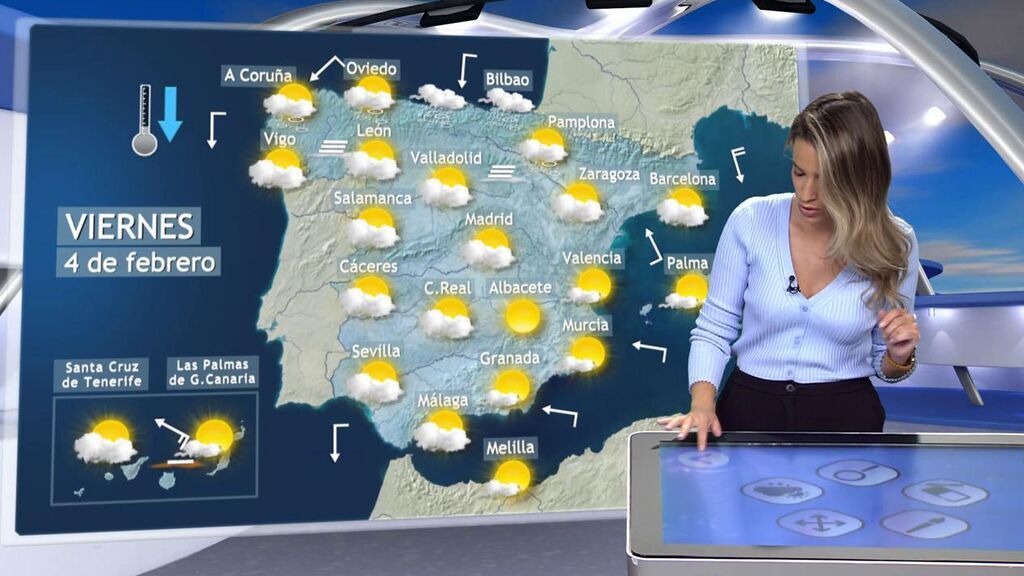 Un frente provocará lluvias en zonas de España este viernes, 4 de febrero