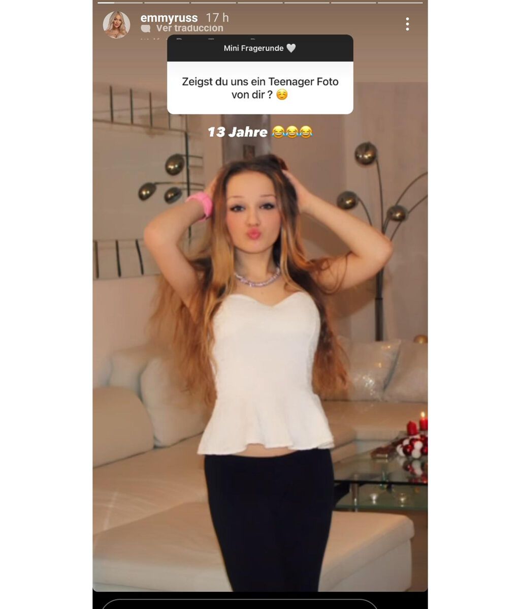 Emmy Russ ha sacado una imagen con 13 años del baúl de los recuerdos