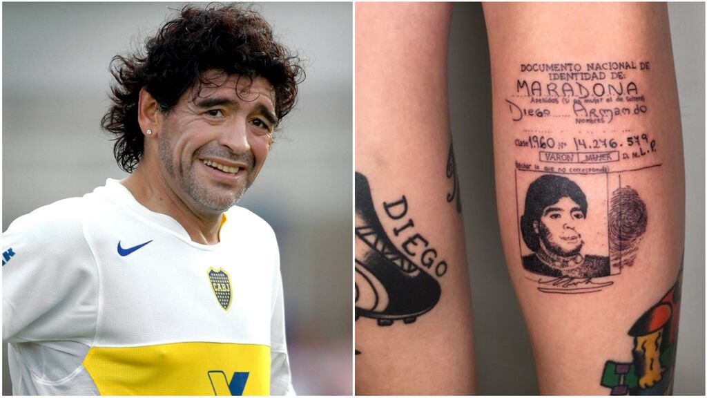 Se tatúa el DNI de Diego Maradona y se lleva la respuesta de su hija Gianinna en plena lucha por su herencia