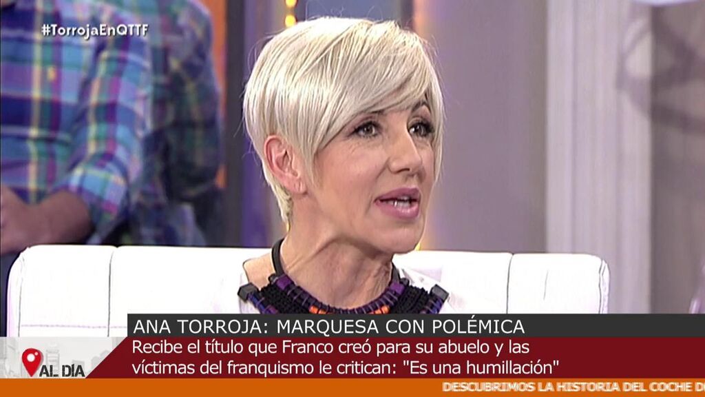 Ana Torroja recibe el título que Franco creo que para su abuelo