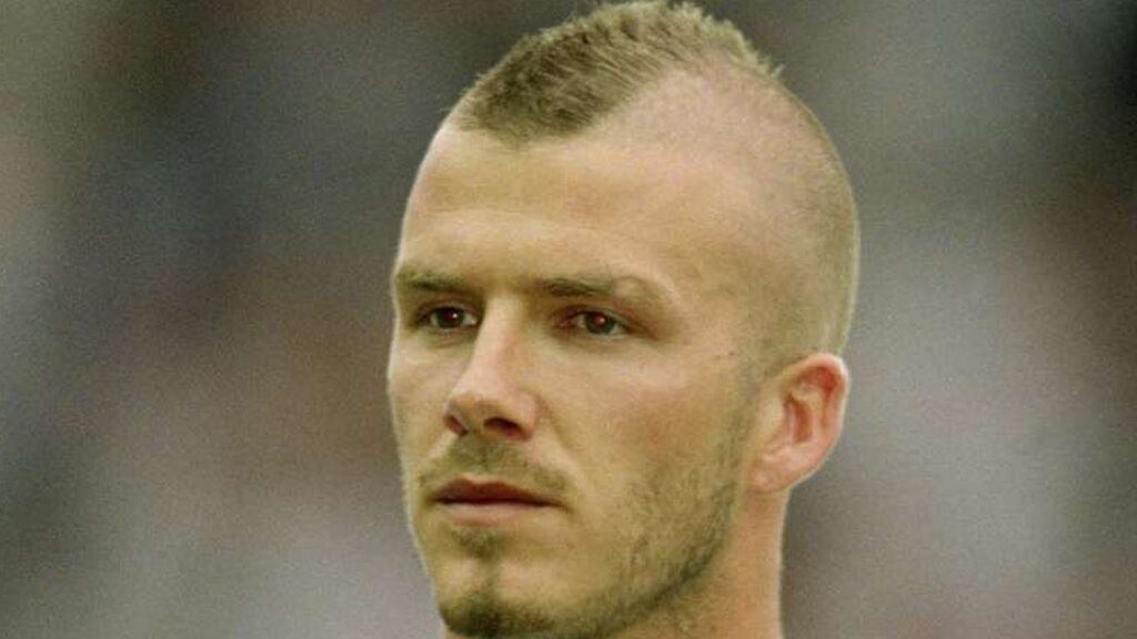 David Beckham también lució este peinado hace unos años.