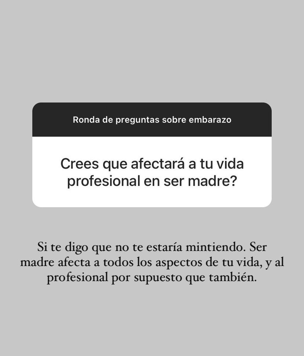 ¿Cree Claudia que su embarazo le afectará a nivel profesional?
