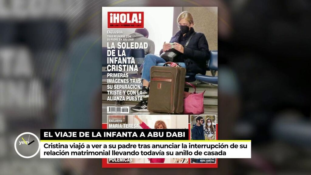 La Infanta Cristina viaja a Dubái sola y aún lleva su anillo de casada: primeras imágenes tras su separación de Iñaki Urdangarin