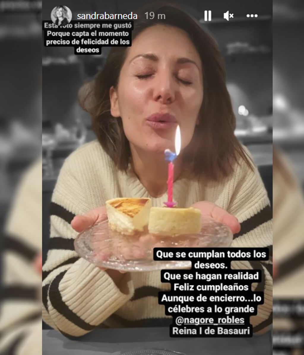 La felicitación de Sandra Barneda a Nagore Robles