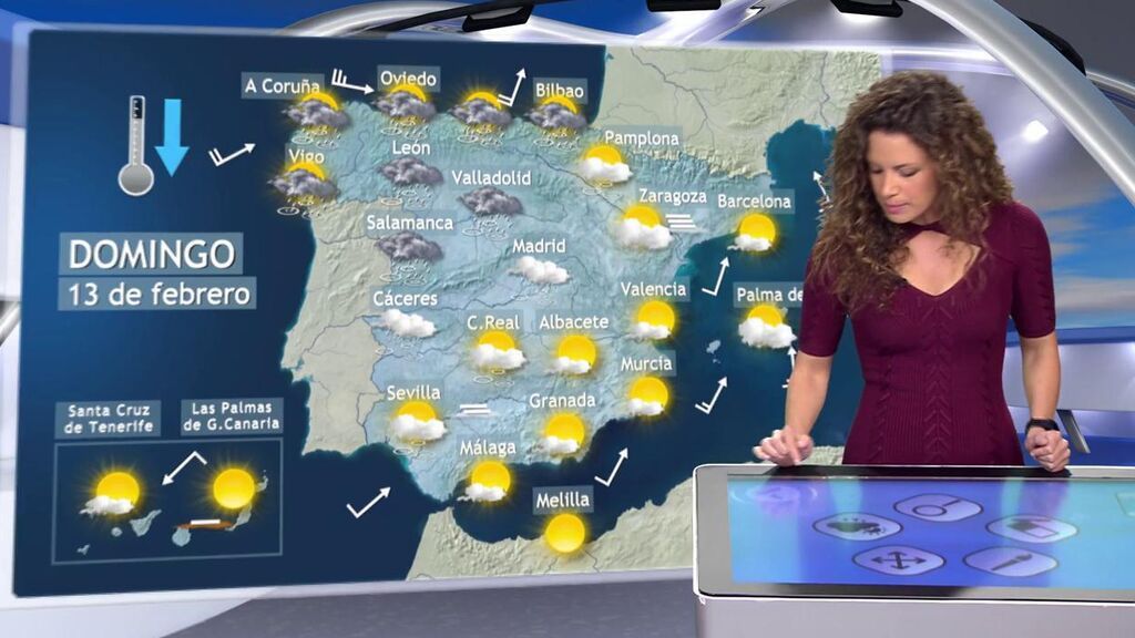 Cambio de tiempo el fin de semana: una borrasca afectará a España con lluvia, nieve y fuerte viento