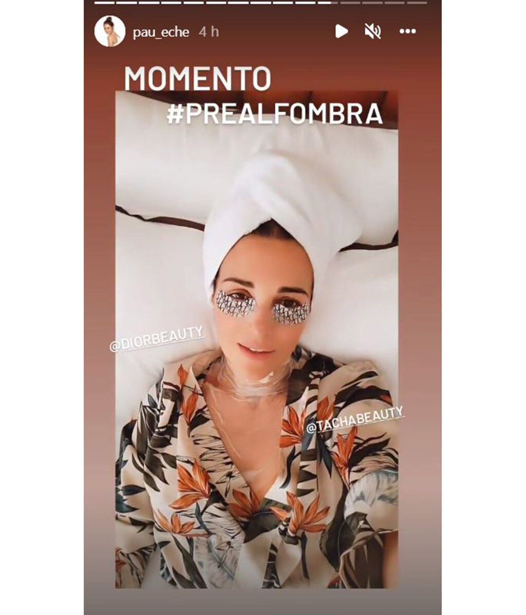 Paula Echevarría, con mascarilla y parche en su ritual de belleza para los Goya