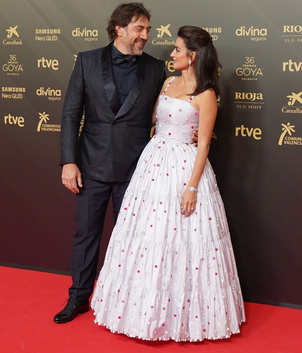 Penélope Cruz y Javier Bardem, en la alfombra roja de la 36ª edición de los Goya