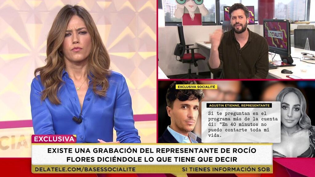 Nuevas frases de la grabación entre Rocío Flores y su representante