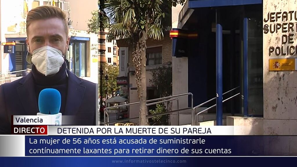 Detenida una mujer en Valencia por administrar laxantes a su marido hasta que le produjeron la muerte