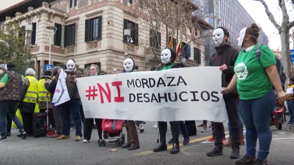 Movilización en Barcelona para pedir la derogación de la ley mordaza