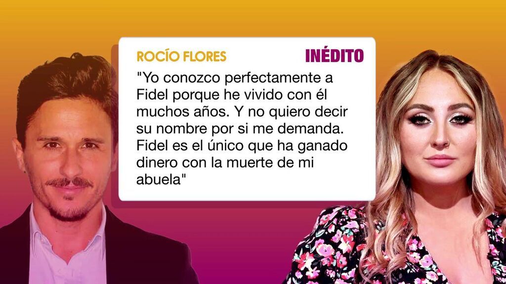 Lo que Rocío Flores habría dicho de Fidel Albiac tras las cámaras: "Es el único que ha ganado dinero con la muerte de mi abuela”