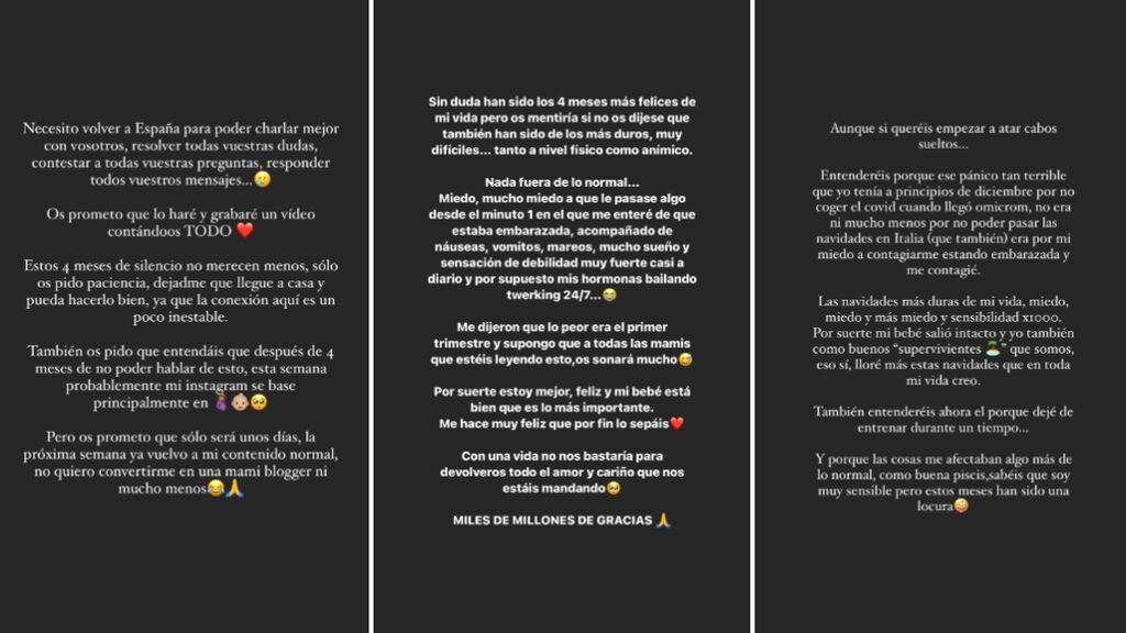 Primeras palabras de Violeta Mangriñán tras anunciar su embarazo