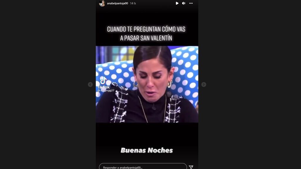 La publicación en stories de Anabel Pantoja