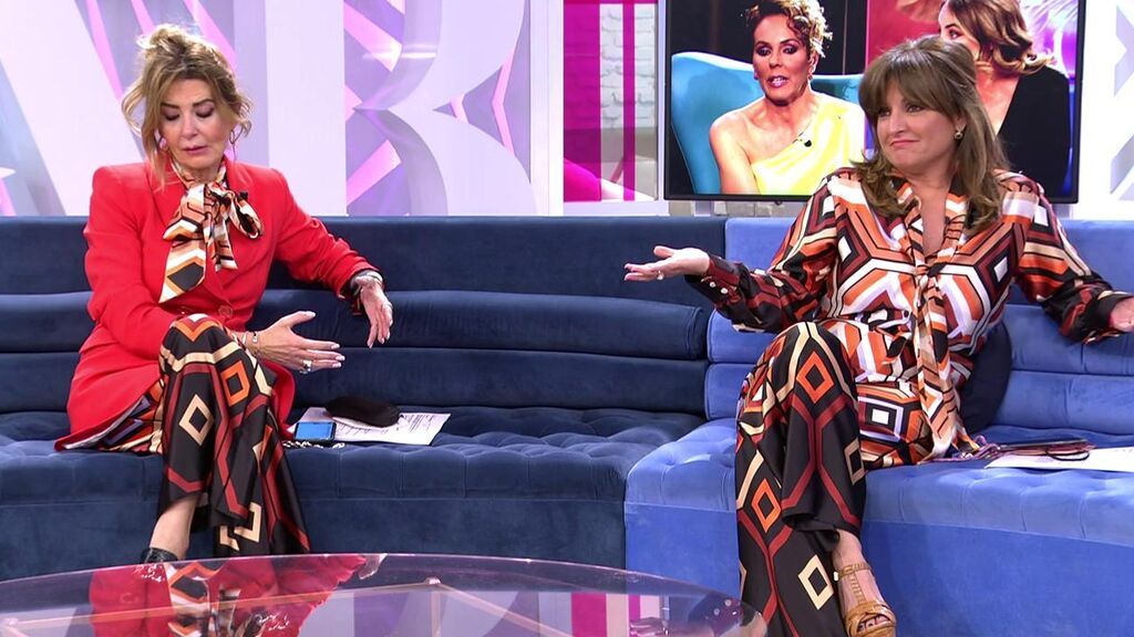 Marisa Martín y Beatriz Cortázar coinciden con el mismo mono estampado en plató