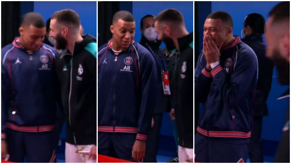 Así fue la conversación de Kylian Mbappé y Karim Benzema en el túnel de vestuarios.