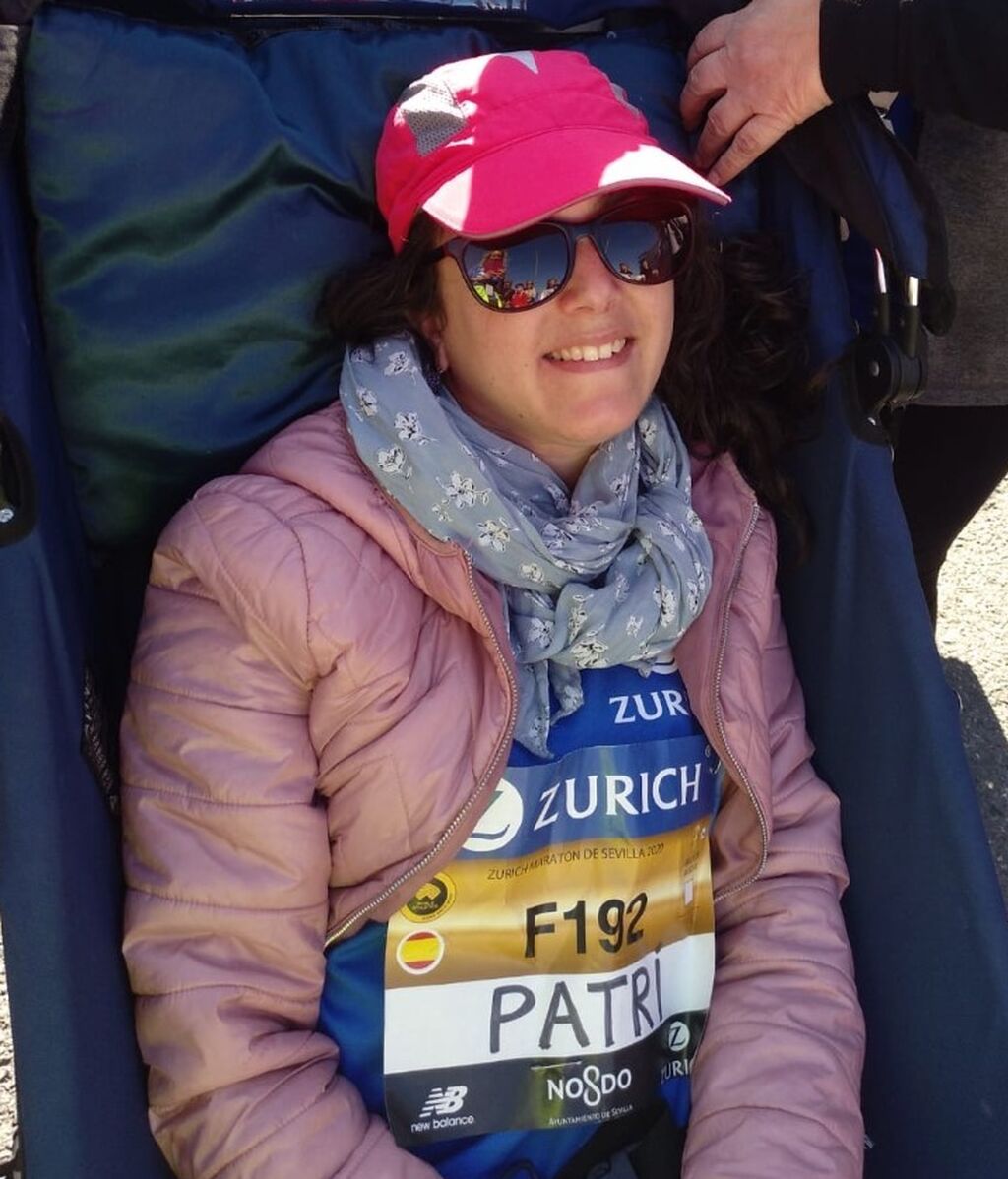 Patri en la maratón de Sevilla
