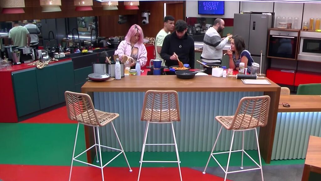 Los macarrones listos para servir