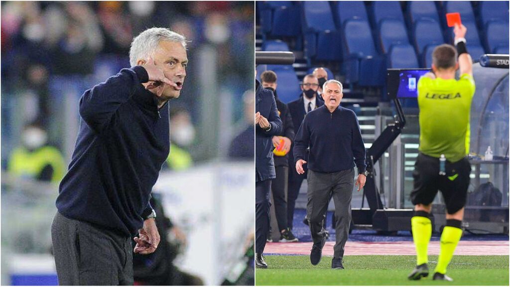 Mourinho carga contra el árbitro tras ser expulsado