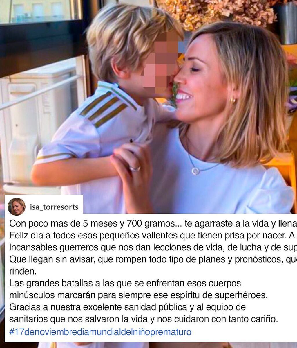 La carta de Isabel Torres a su hijo, que nació de forma prematura