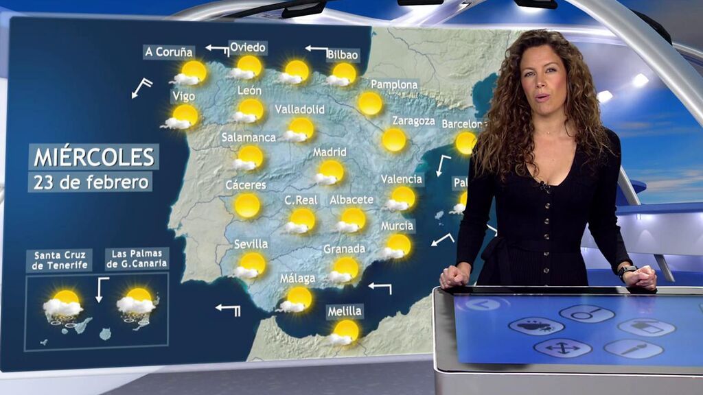 Las temperaturas van a seguir subiendo en España: el tiempo para el miércoles, 23 de febrero