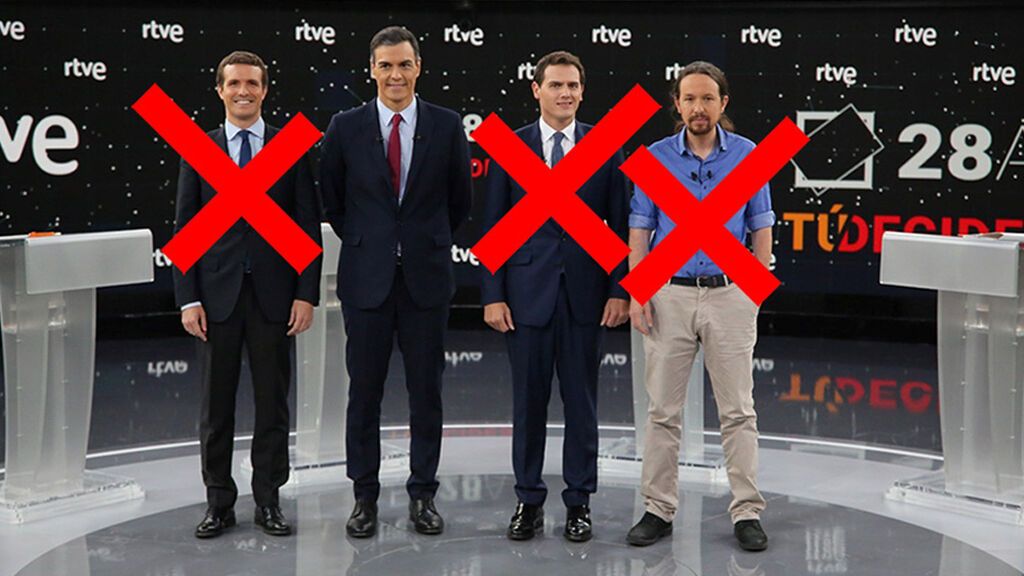 Foto del debate electoral de abril de 2019