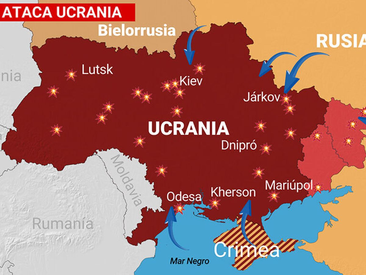 Mapa de la guerra Rusia - Ucrania: así es el ataque ruso - NIUS