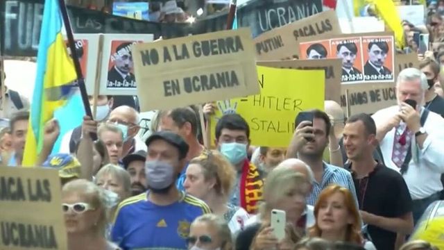Europeos salen a las calles para pedir el fin de la guerra en Ucrania