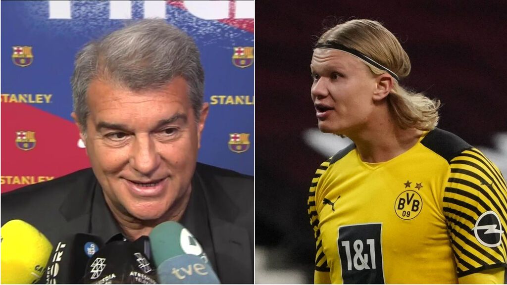 El Barça pone en marcha la maquinaria para traer a Haaland y Laporta da pistas